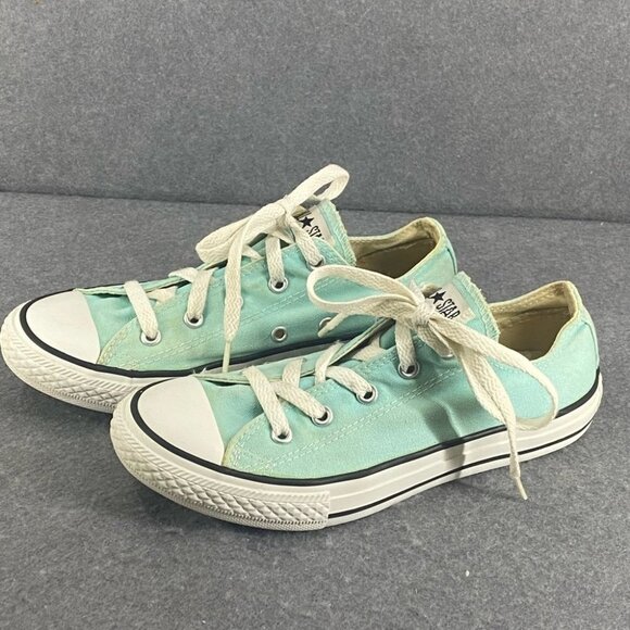 Converse Light Turquoise Low Top Sneakers Youth Size 3 - Picture 1 of 14